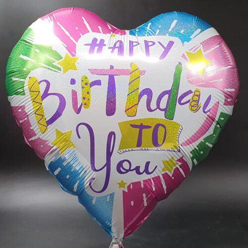 בלון לב HAPPY BIRTHDAY